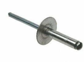 RIVET - ALUM/STEEL LARGE FLANGE HEAD 4.8 X 10MM (16MM) 