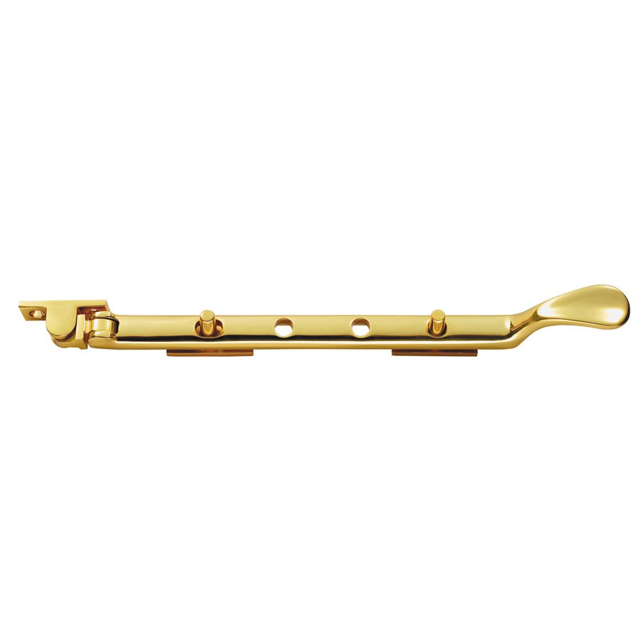 VICTORIAN CASEMENT STAY 270MM (10") POLISHED BRASS