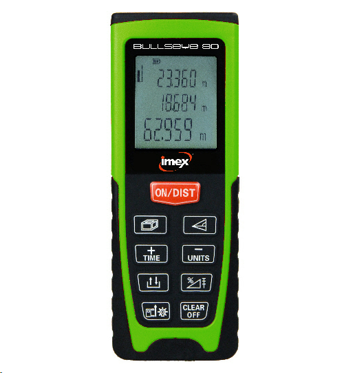 IMEX BULLSEYE 80M MULTI-FUNCTIONAL LASER DISTANCE MEASURER