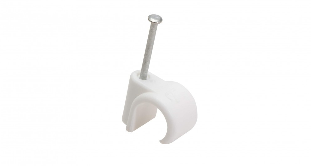 NAIL-IN PIPE CLIP 22MM WHITE (NEUTRAL)