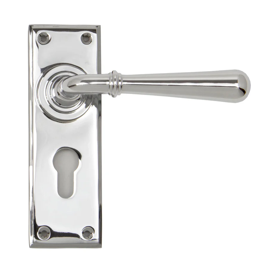 FTA 91424 POLISHED CHROME NEWBURY LEVER EURO LOCK SET