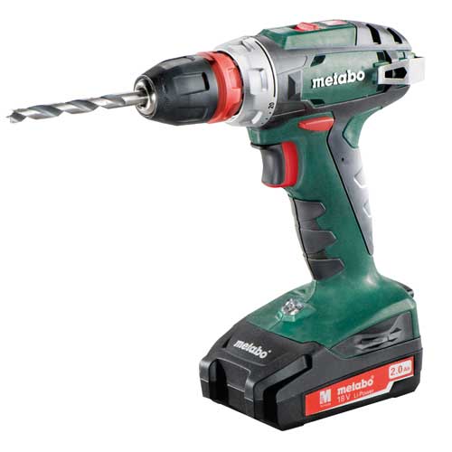METABO 18V CORDLESS DRILL DRIVER - QUICK 2 X 2.0AH BATTERIES & CHARGER + CASE