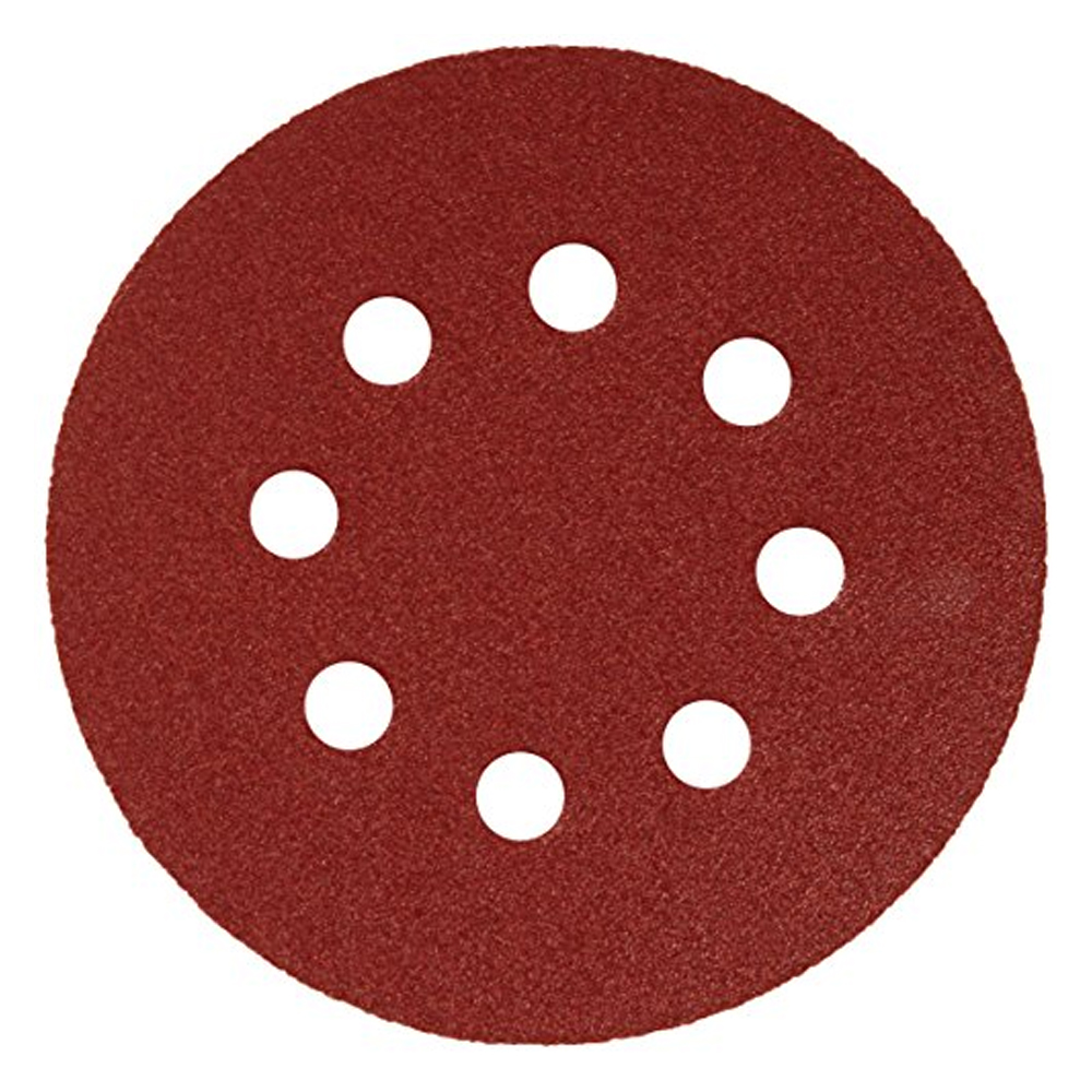 VELCRO SANDING DISC ALUMINIUM OXIDE 8-HOLE 125MM X 120G 