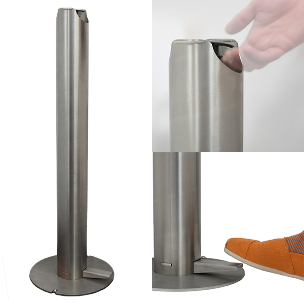 STAINLESS STEEL POST HAND SANITISER DISPENSER