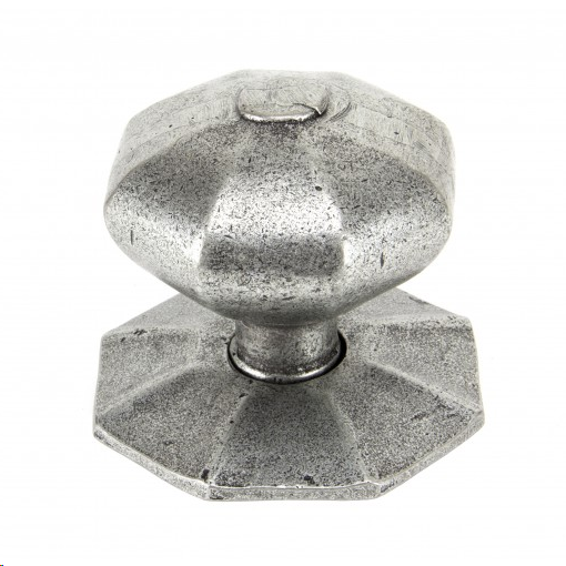 FTA 83778 PEWTER OCTAGONAL CENTRE DOOR KNOB