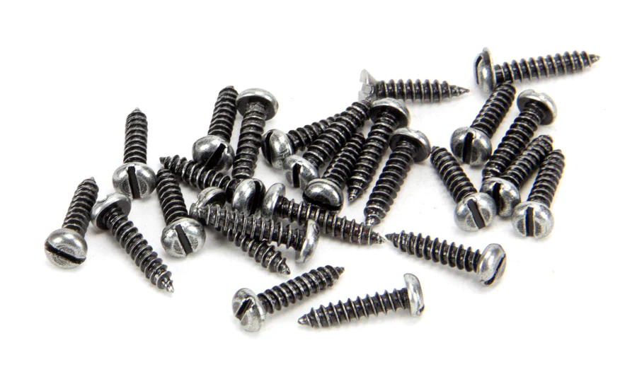 FTA 33421 PEWTER 4 X 1/2 ROUND HEAD SCREWS (25)