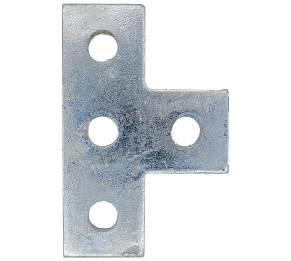 FLAT CHANNEL T-BRACKET - GALVANISED 4 HOLE 