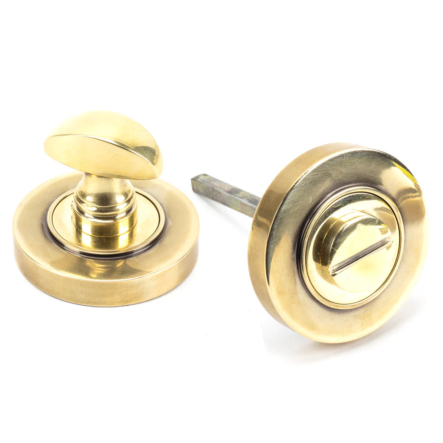 FTA 46105 AGED BRONZE ROUND THUMBTURN SET (PLAIN)