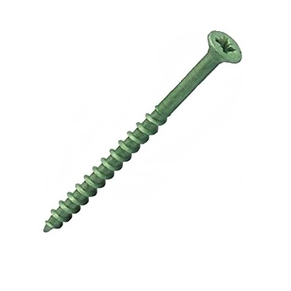 EXTERIOR GREEN COATED POZI DECKING SCREW 4.5 X 75MM 