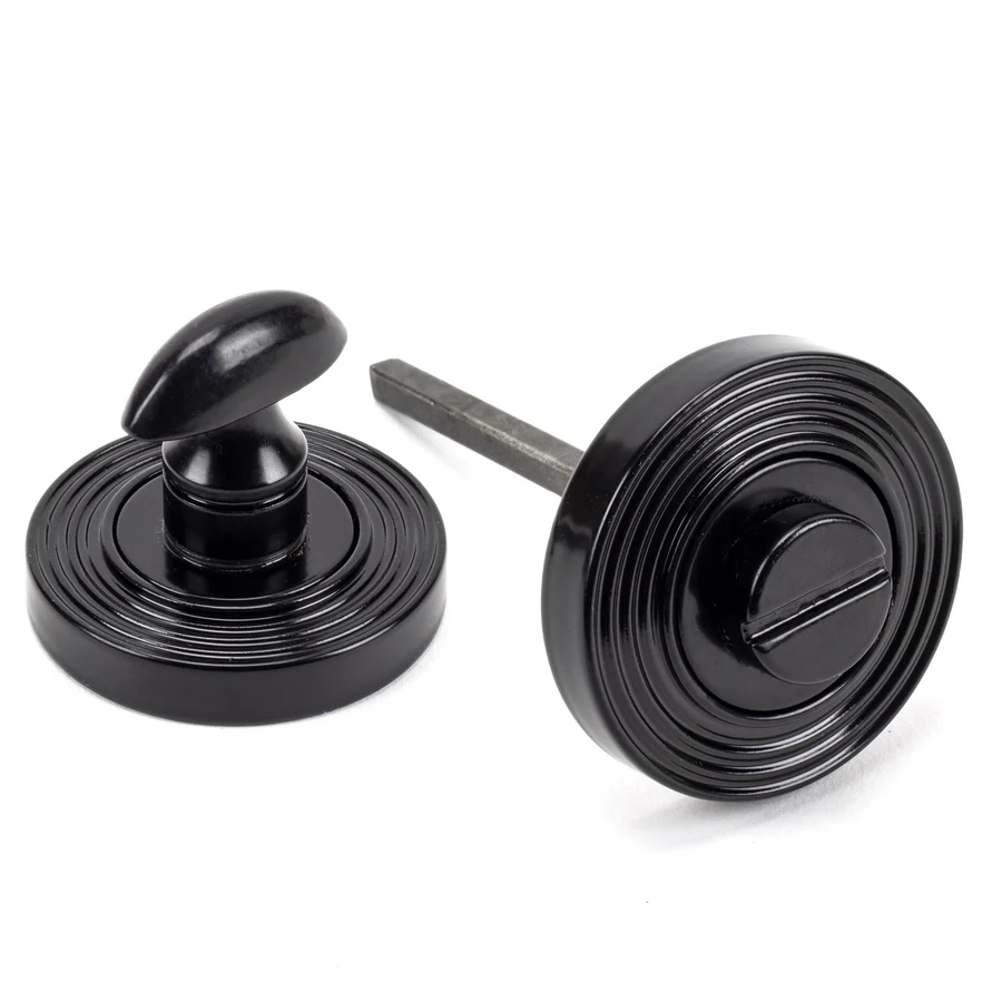 FTA 45745 BLACK ROUND THUMBTURN SET (BEEHIVE)