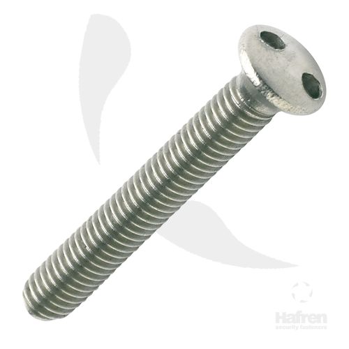 MACHINE SCREW A2 STAINLESS STEEL RAISED COUNTERSUNK 2-HOLE M3.5 X 12MM