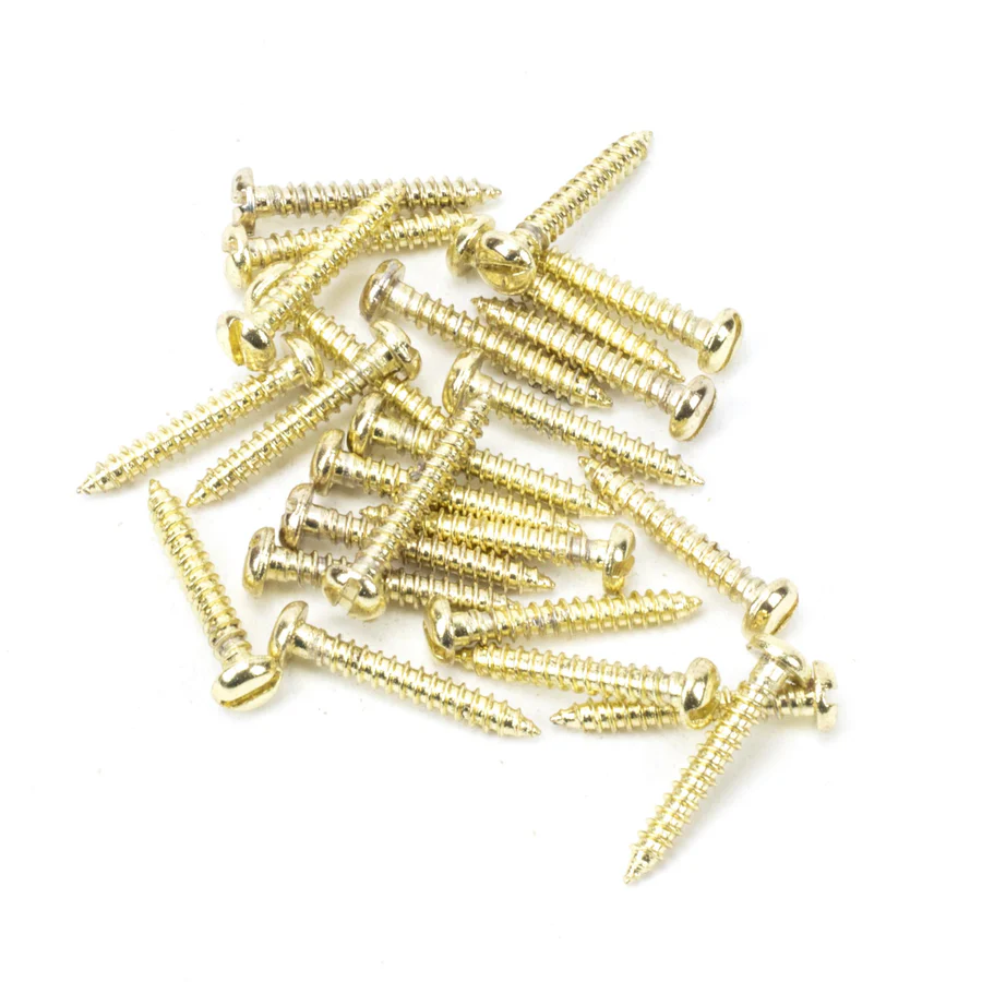 FTA 91256 POLISHED BRASS SS 4X&frac12; ROUND HEAD SCREWS (25)