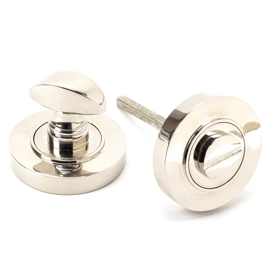 FTA 45739 POLISHED NICKEL ROUND THUMBTURN SET (PLAIN)