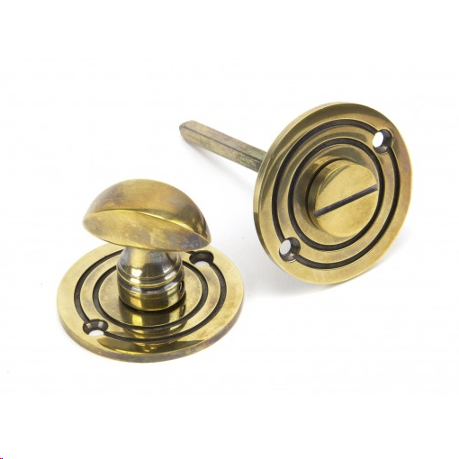 FTA 83804 AGED BRASS ROUND BATHROOM THUMBTURN