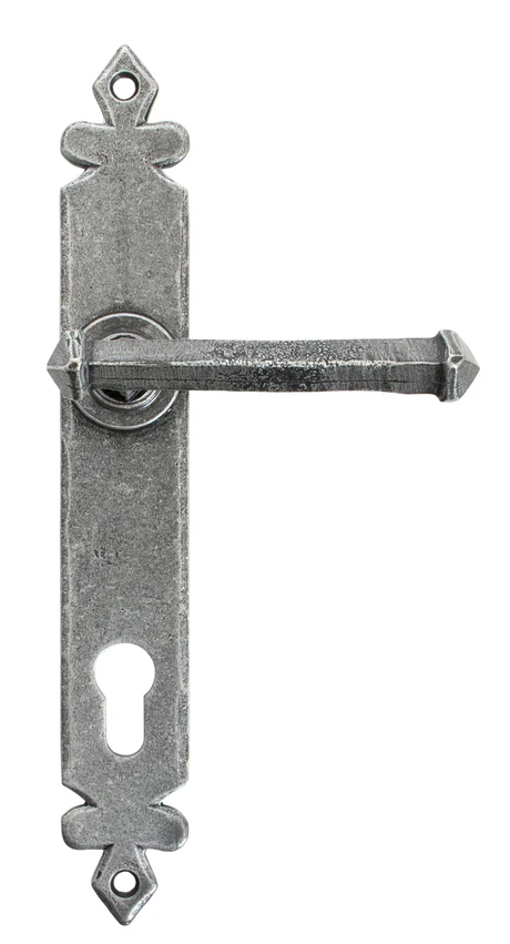 FTA 33766 PEWTER TUDOR LEVER ESPAG. LOCK SET