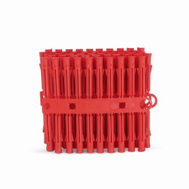 PLASTIC WALL PLUGS - RED 