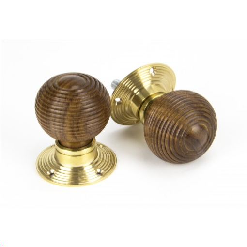 FTA 91792 ROSEWOOD AND PB COTTAGE MORTICE/RIM KNOB SET - SMALL