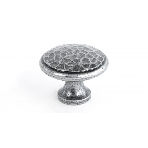 FTA 33625 PEWTER HAMMERED CABINET KNOB - LARGE