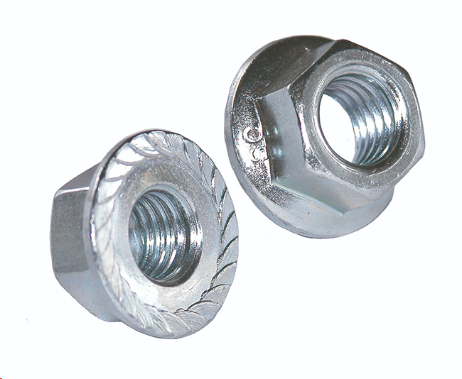 HEXAGON SERRATED FLANGE NUT - BZP M20