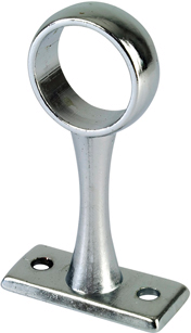 ROUND WARDROBE RAIL CENTRE HANGING SUPPORT - 25MM CHROME