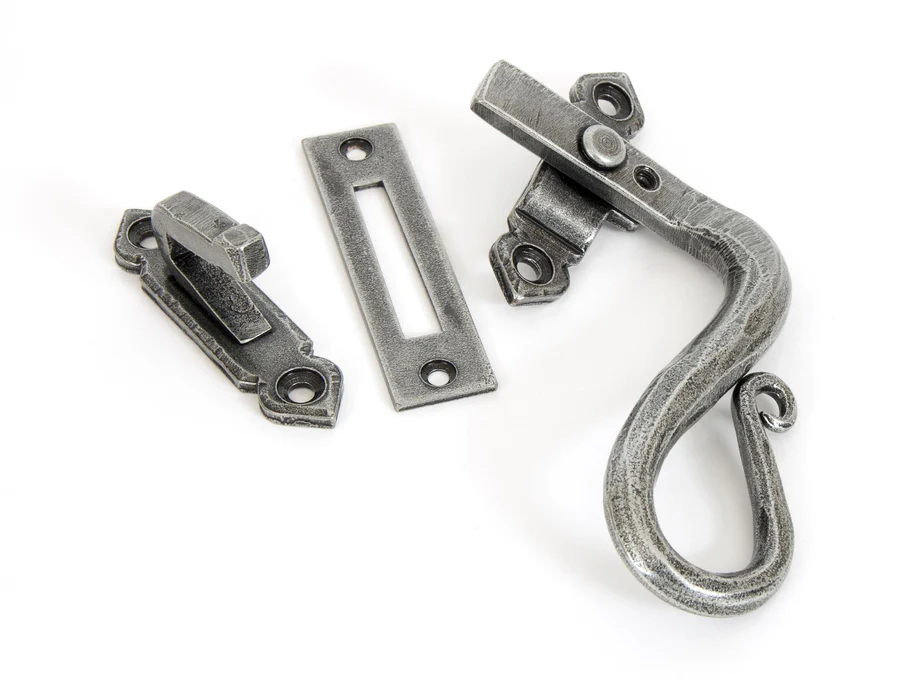 FTA 33709 PEWTER LOCKING SHEPHERD'S CROOK FASTENER - RH