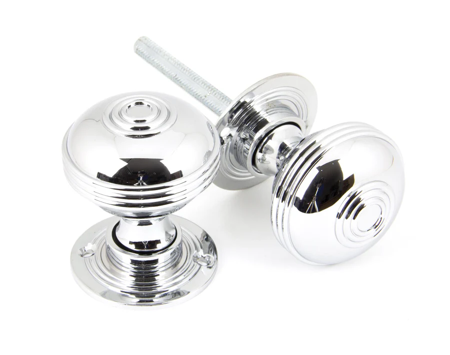 FTA 90274 POLISHED CHROME 50MM PRESTBURY MORTICE/RIM KNOB SET