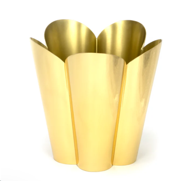 FTA 47122 SMOOTH BRASS FLORA POT - SMALL