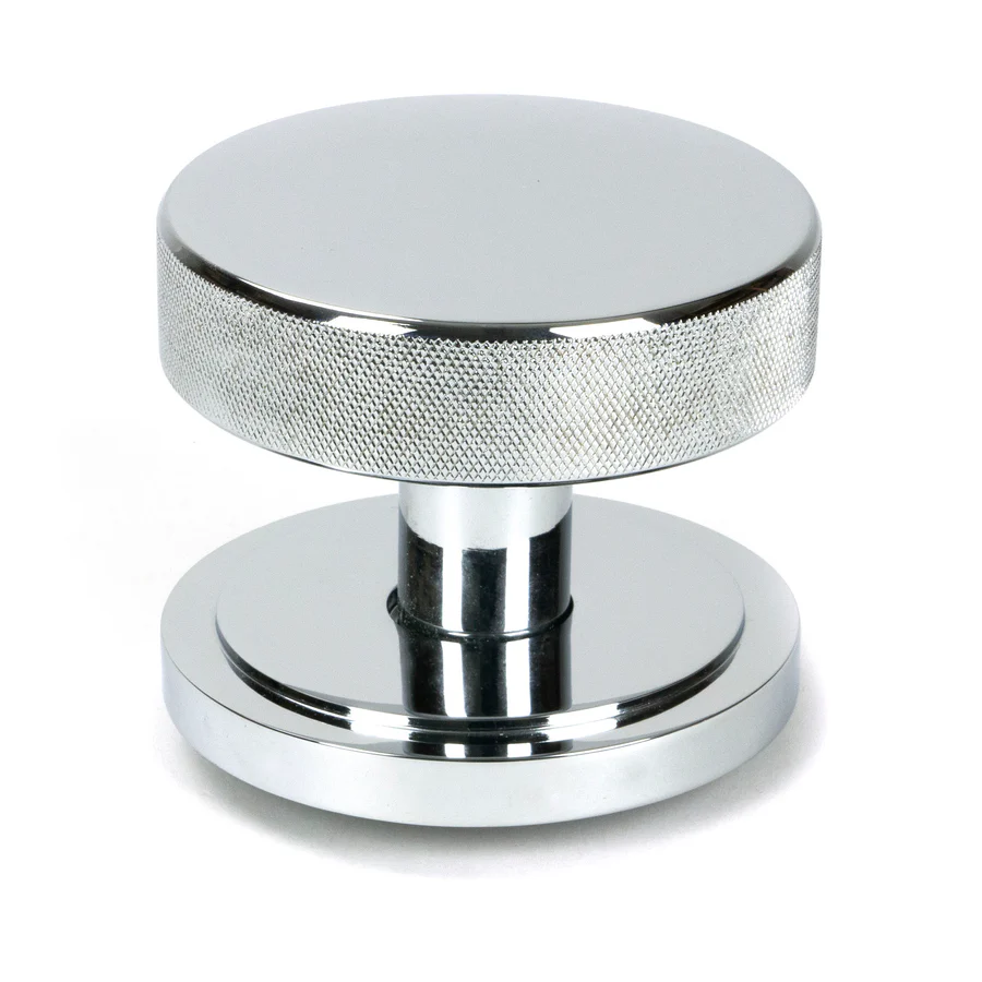 FTA 46779 POLISHED CHROME BROMPTON MORTICE/RIM KNOB SET (ART DECO)