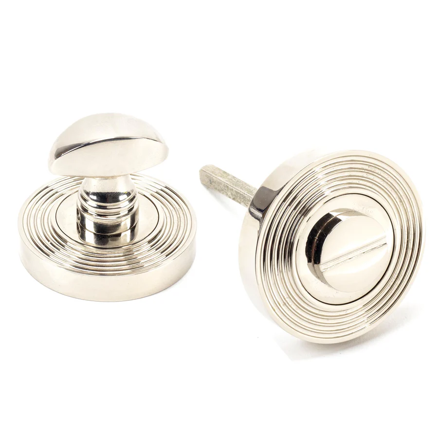 FTA 45741 POLISHED NICKEL ROUND THUMBTURN SET (BEEHIVE)