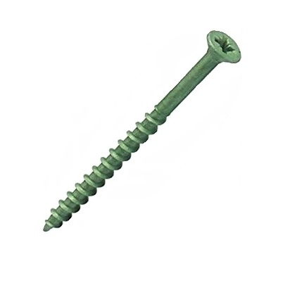 EXTERIOR GREEN COATED POZI DECKING SCREW 4.5 X 50MM 