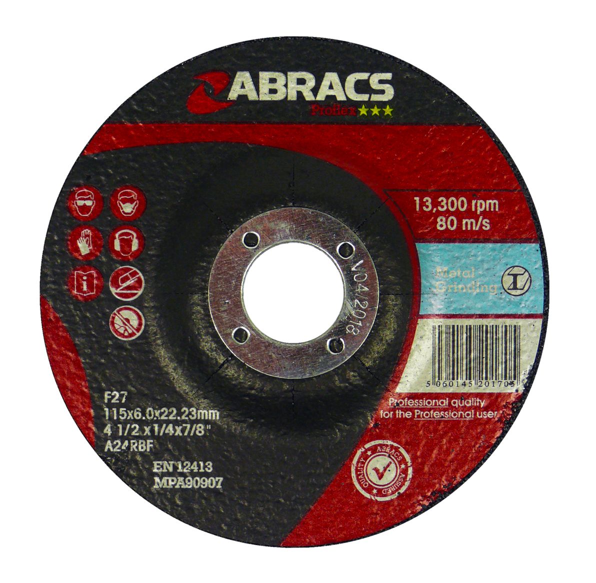 METAL GRINDING DISC - DPC 115 X 6.0 X 22.23MM