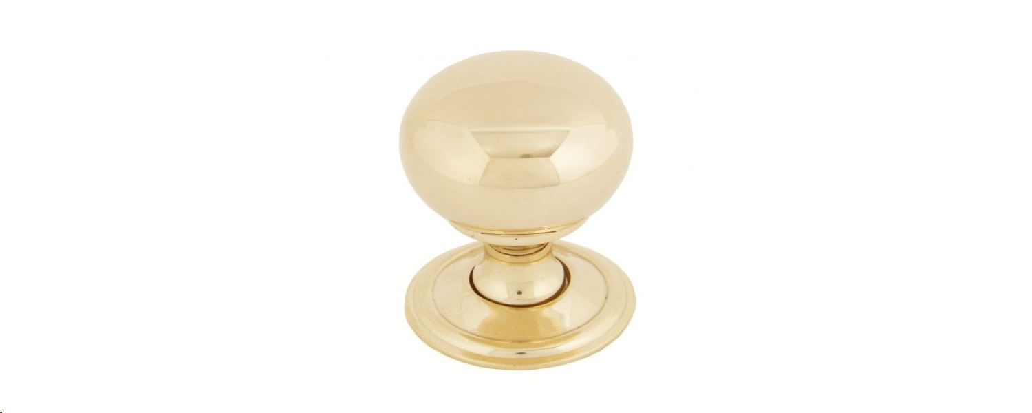 FTA 83883 POLISHED BRASS MUSHROOM CABINET KNOB 32MM
