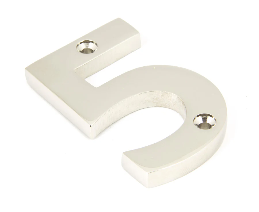 FTA 90315 POLISHED NICKEL NUMERAL 5