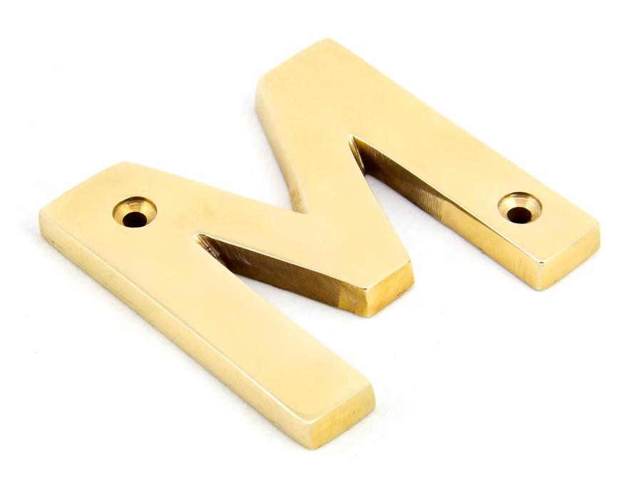 FTA 83801M POLISHED BRASS LETTER M
