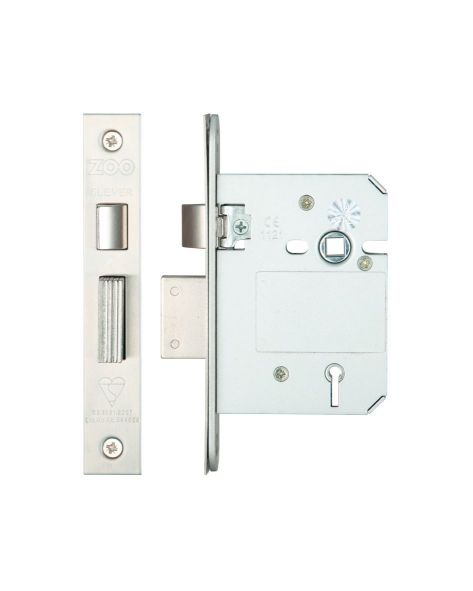 BRITISH STANDARD 5-LEVER SASHLOCK 76MM (3") SATIN STAINLESS STEEL