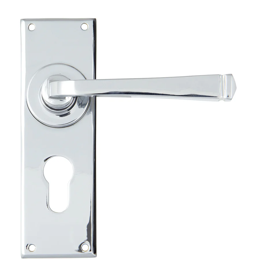 FTA 90371 POLISHED CHROME AVON LEVER EURO LOCK SET