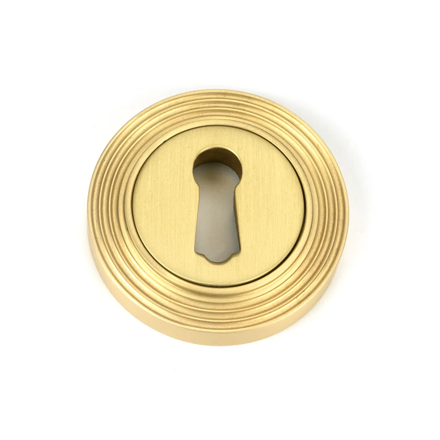 FTA 50874 SATIN BRASS ROUND ESCUTCHEON (BEEHIVE)
