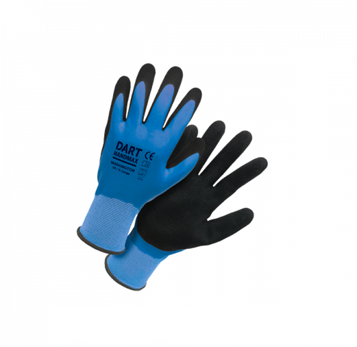 HANDMAX BLUE WATERPROOF THERMAL LATEX GLOVE SIZE 9 (L) 