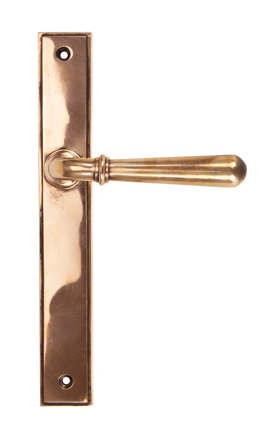 FTA 45432 POLISHED BRONZE NEWBURY SLIMLINE LEVER LATCH SET
