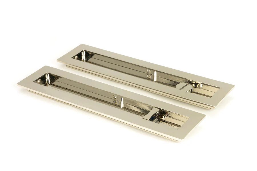 FTA 50159 POLISHED NICKEL 250MM PLAIN RECTANGULAR PULL - PRIVACY SET