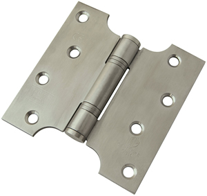 BALL BEARING PARLIAMENT HINGE 102 X 125 X 3MM (4" X 5") SATIN STAINLESS STEEL (PAIR)