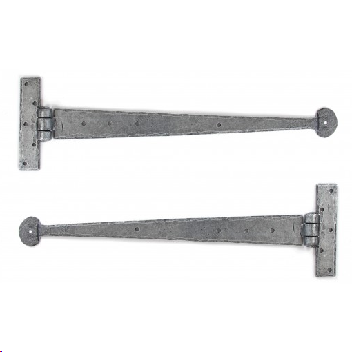 FTA 33653 PEWTER 15 PENNY END T HINGE (PAIR)