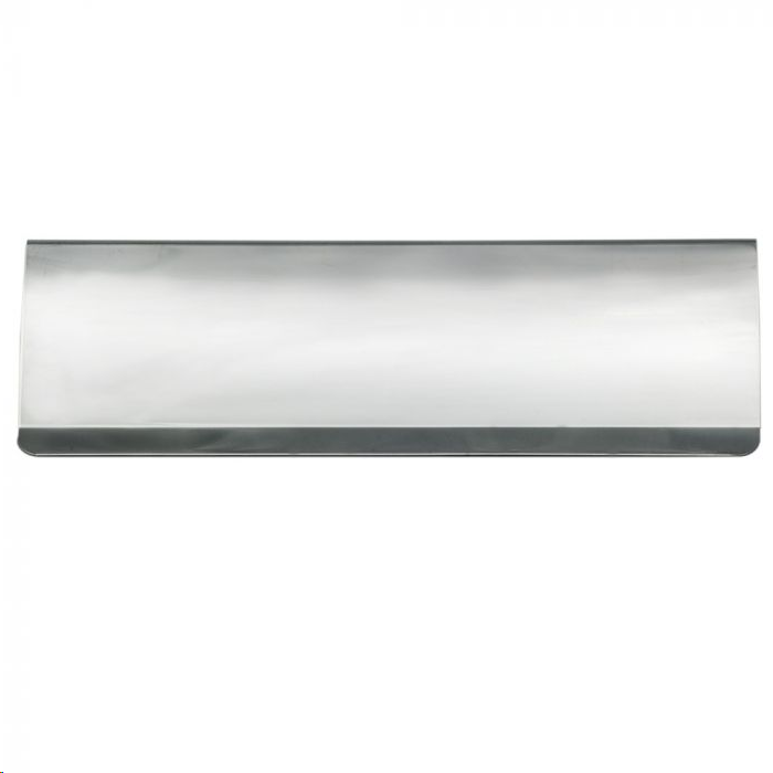 CURVED INTERNAL LETTER TIDY FLAP 280 X 76MM (11" X 3") POLISHED CHROME STAINLESS STEEL