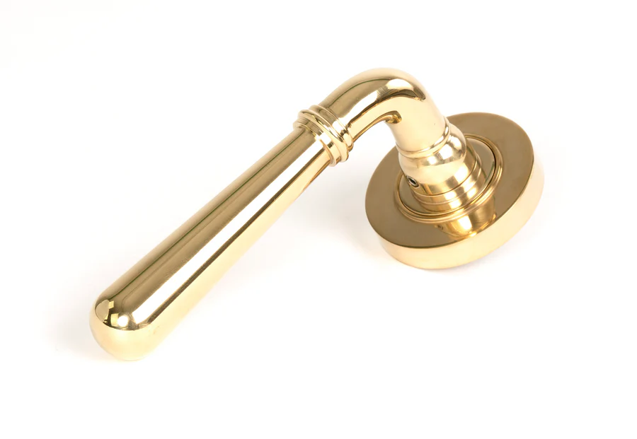 FTA 50618 POLISHED BRASS NEWBURY LEVER ON ROSE SET (PLAIN)
