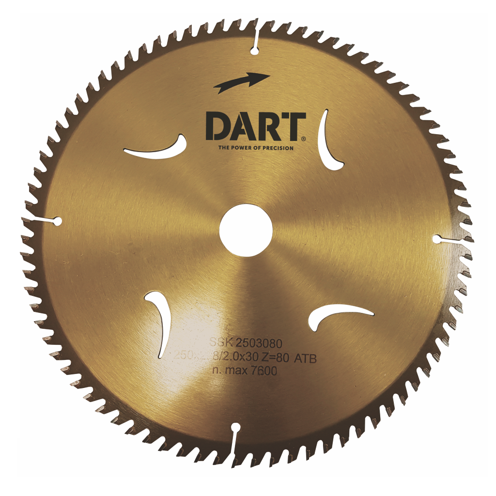 GOLD CIRCULAR SAW BLADE TCT 250 X 30 X (2.8/2.0MM) X 80T ATB EXTRA FINE FINISH WOOD