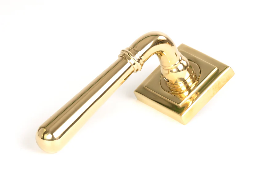 FTA 50624 POLISHED BRASS NEWBURY LEVER ON ROSE SET (SQUARE)