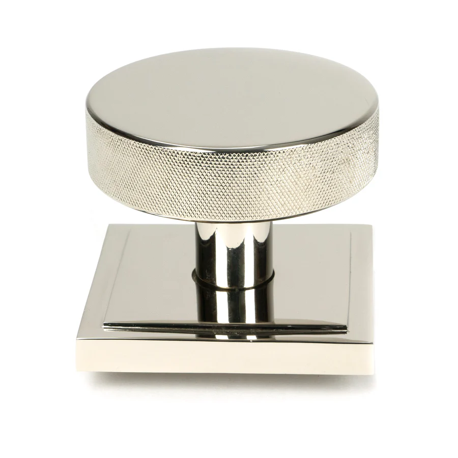 FTA 46785 POLISHED NICKEL BROMPTON MORTICE/RIM KNOB SET (SQUARE)