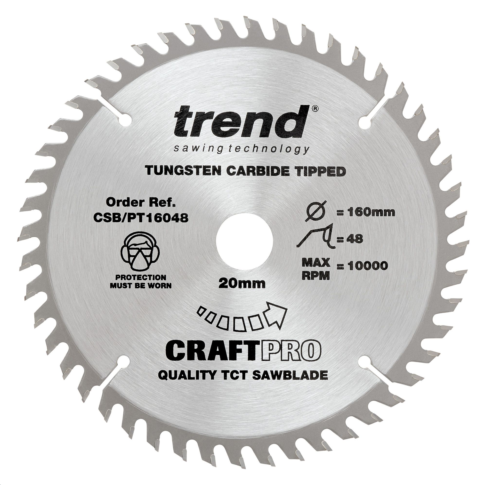 CRAFT PRO PLUNGE SAW BLADE TCT 165 X 20 X 48T FINE FINISH 