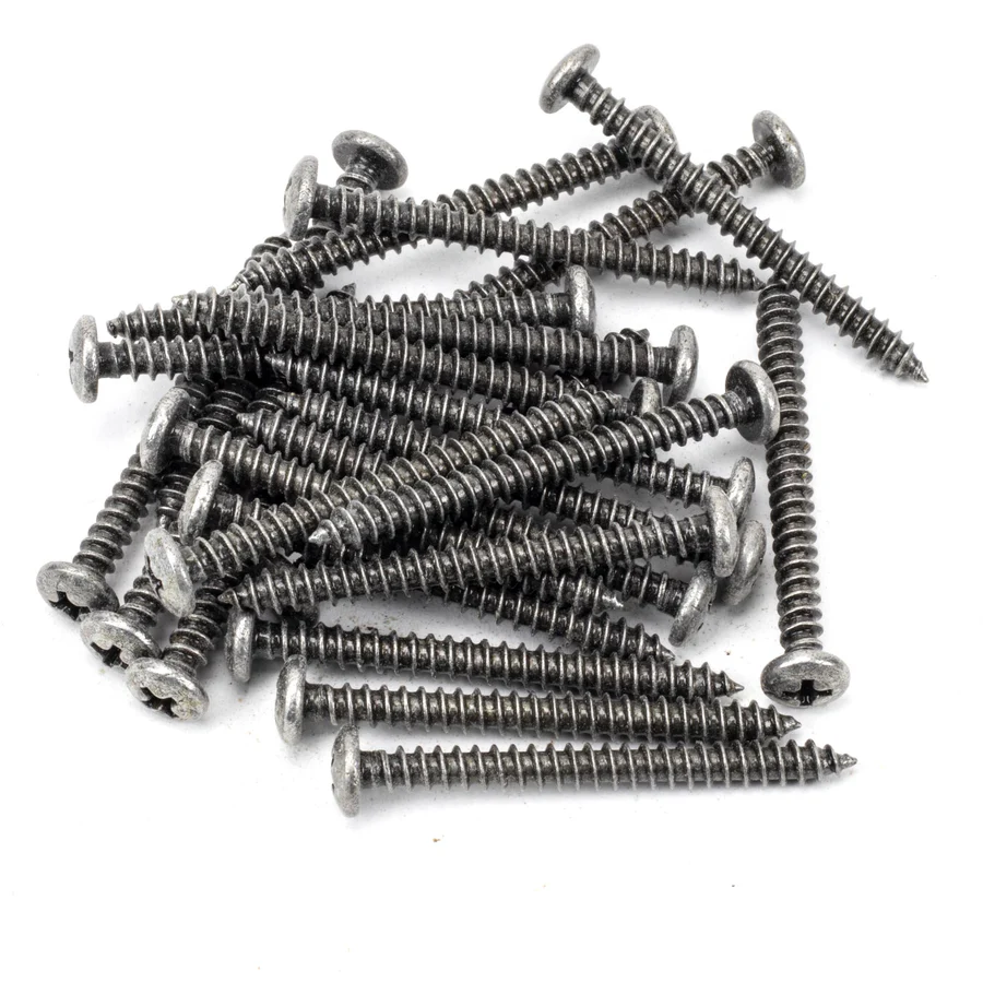 FTA 91205 PEWTER 10X2 ROUND HEAD SCREWS (25)