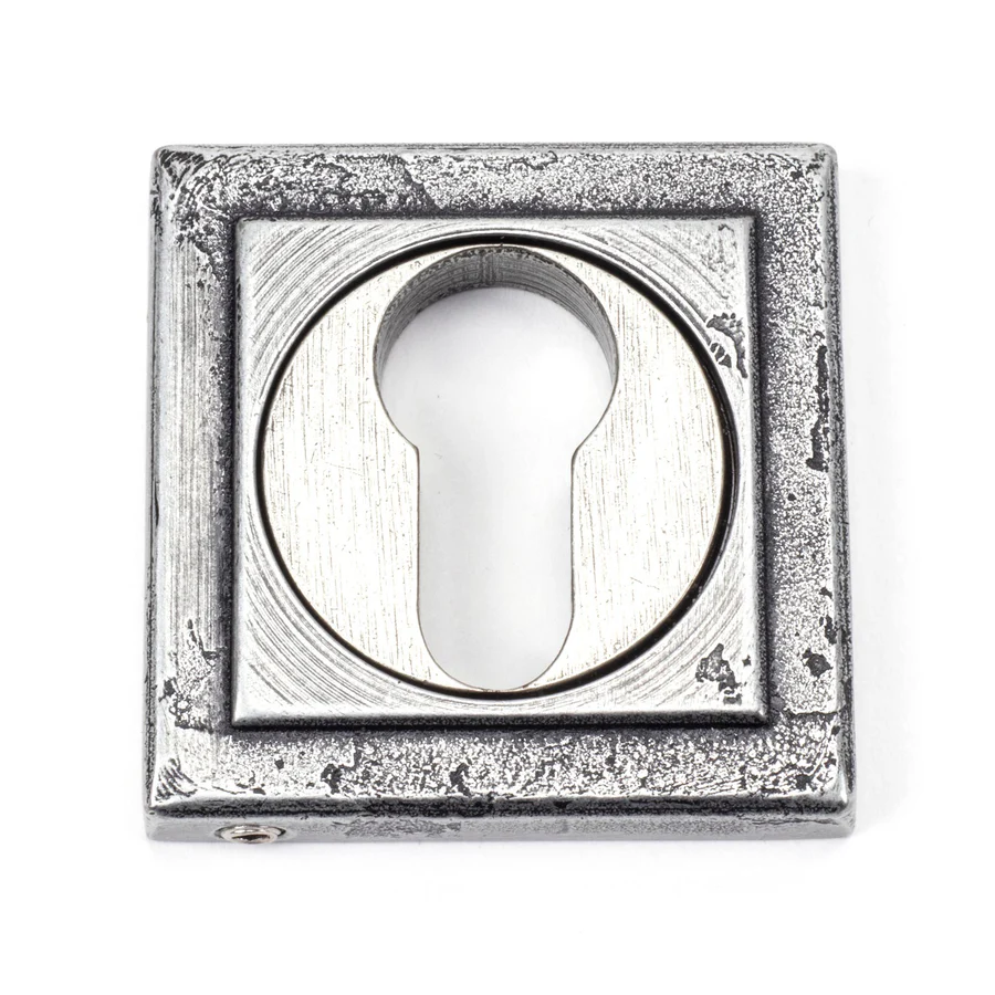FTA 45730 PEWTER ROUND EURO ESCUTCHEON (SQUARE)